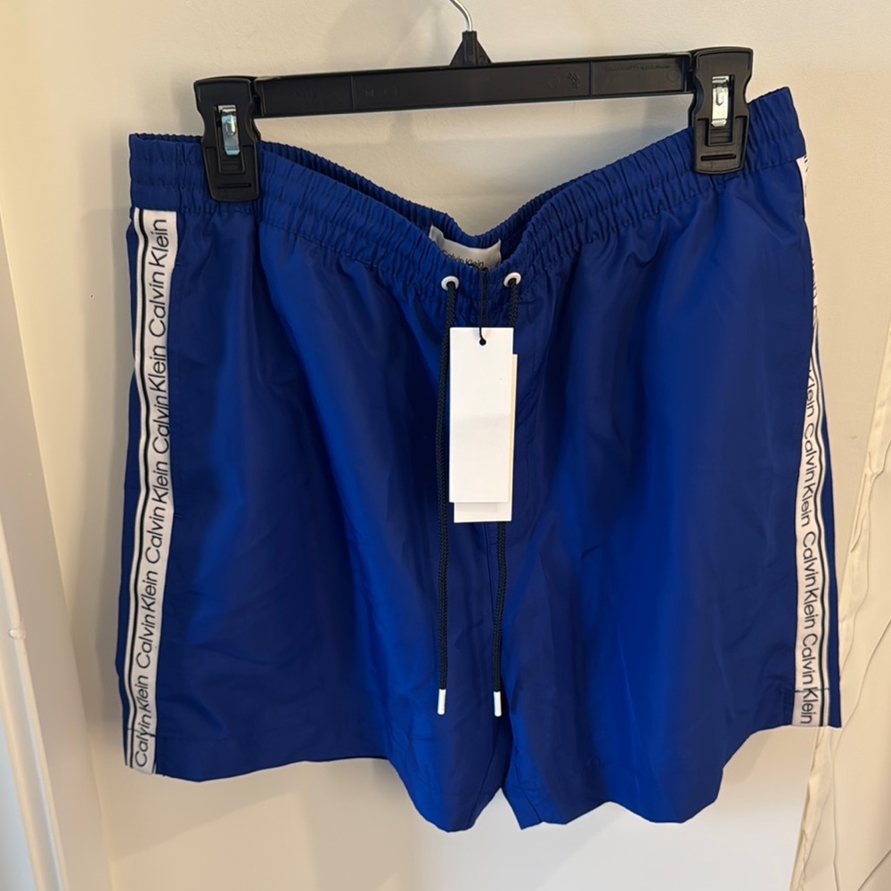 NWT Calvin Klein Men's Royal Blue Swim Trunks